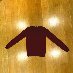 Uniqlo Maroon V-Neck Sweater